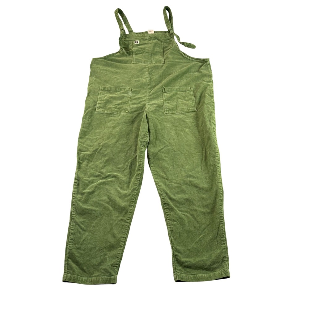 Lucy & Yak Green Corduroy Dungarees Overalls Women US 18R Organic Cotton Boho